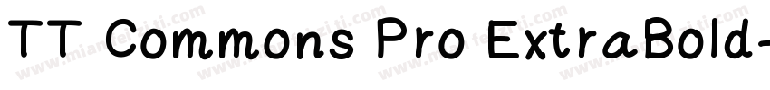 TT Commons Pro ExtraBold字体转换